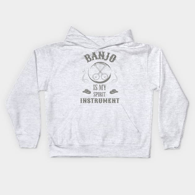 Music instruments are my spirit, Banjo. Kids Hoodie by Papilio Art